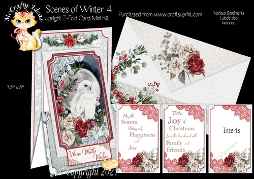 Scenes of Winter 4 - Upright Z-fold Card Mini Kit