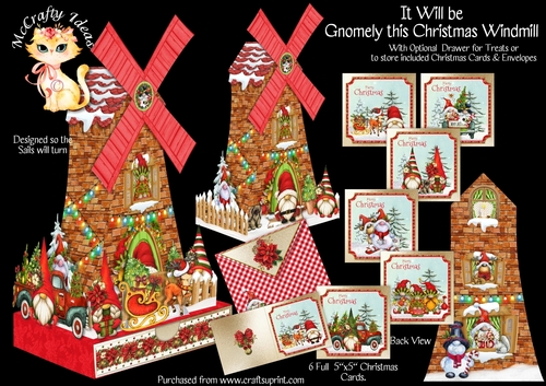 It Will be Gnomely this Christmas 3d Windmill Decoration