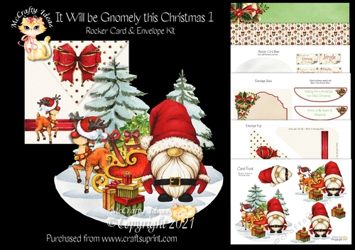 It Will be Gnomely This Christmas 1 Rocker Card Mini Kit