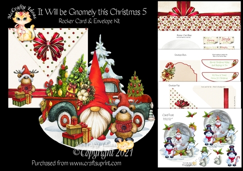 It Will be Gnomely This Christmas 5 Rocker Card Mini Kit