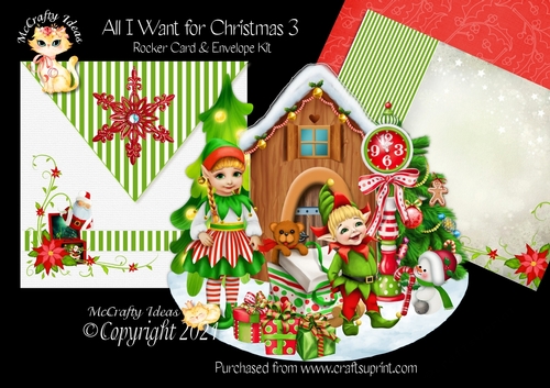 All I Want for Christmas 3 Rocker Card Mini Kit
