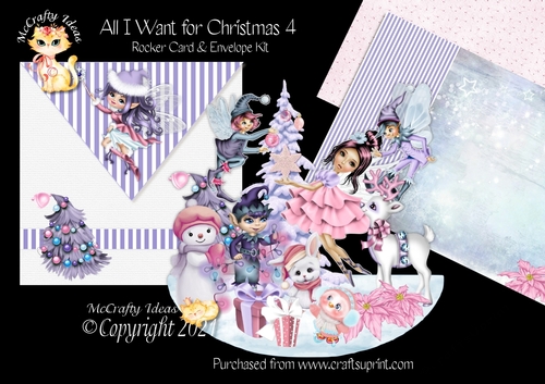 All I Want for Christmas 4 Rocker Card Mini Kit