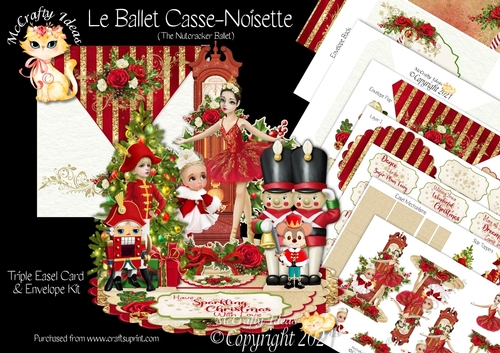 Le Ballet Casse-noisette Triple Easel Card Kit
