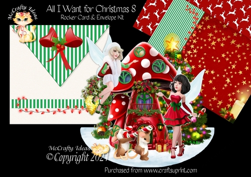 All I Want for Christmas 8 Rocker Card Mini Kit