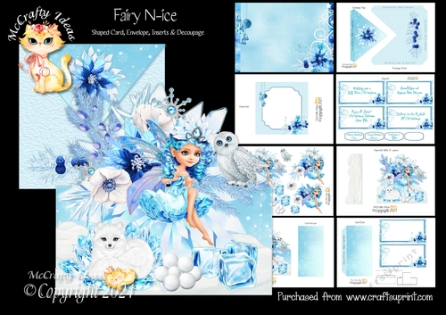 Fairy N-ice Shaped Card and Envelope Kit.