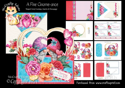 A Fine Gnome-ance - Shaped Card and Envelope Kit.