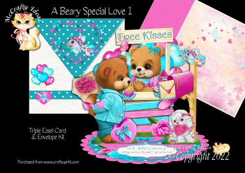 A Beary Special Love 1 Triple Easel Card Kit