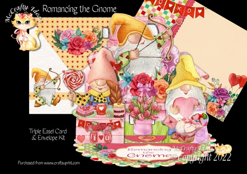 Romancing the Gnome  Triple Easel Card Kit