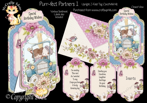 Purr-fect Partners 1 - Upright Z-fold Tag Card Mini Kit