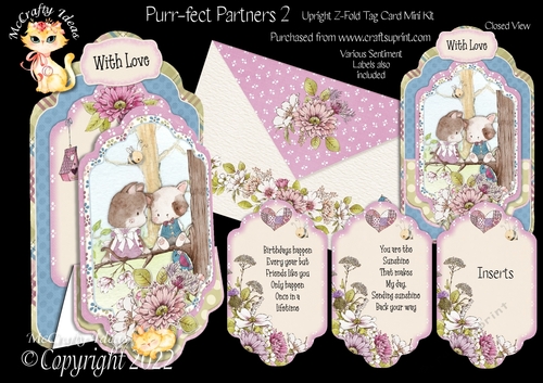 Purr-fect Partners 2 - Upright Z-fold Tag Card Mini Kit