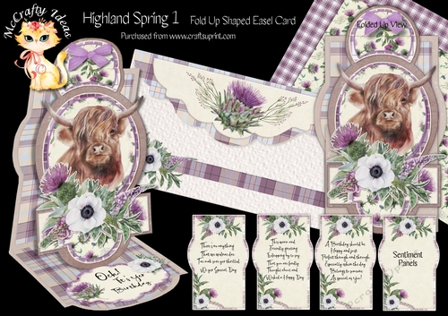 Highland Spring 1 Fold Up Easel Card Kit