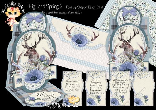 Highland Spring 2 Fold Up Easel Card Kit