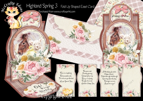 Highland Spring 3 Fold Up Easel Card Kit
