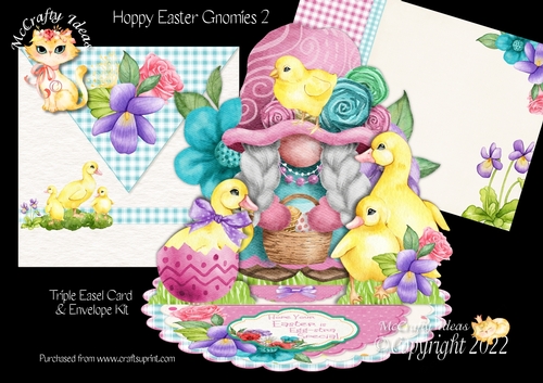 Hoppy Easter Gnomies 2 Triple Easel Card Kit