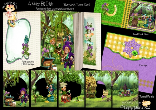 A Wee Bit Irish Storybook Pop Up Tunnel Card & Envelope Kit