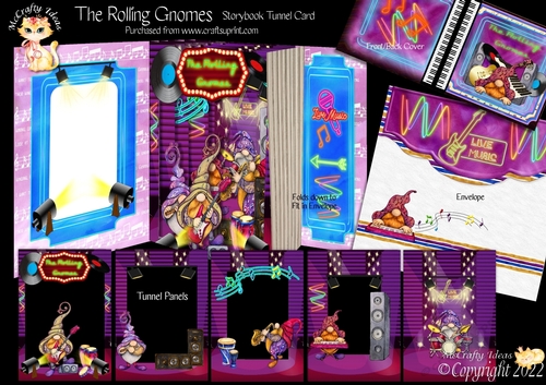 The Rolling Gnomes Storybook Pop Up Tunnel Card & Envelope Kit