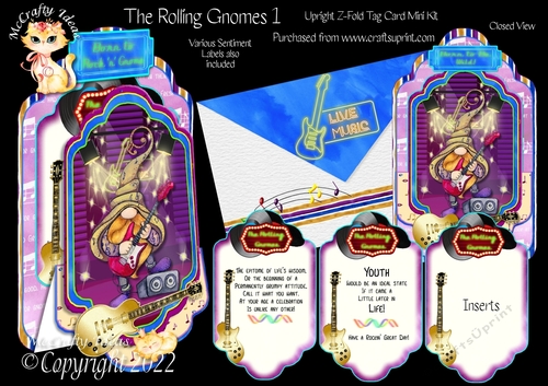 The Rolling Gnomes 1 - Upright Z-fold Tag Card Mini Kit