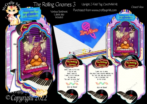 The Rolling Gnomes 3 - Upright Z-fold Tag Card Mini Kit