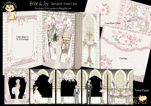 Bride & Joy Storybook Pop Up Tunnel Card & Envelope Kit