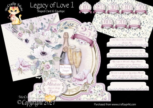 Legacy of Love 1 Shaped 6x6 Card & Envelope Kit