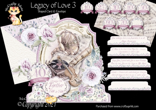 Legacy of Love 3 Shaped 6x6 Card & Envelope Kit