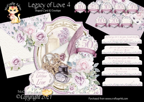 Legacy of Love 4 Shaped 6x6 Card & Envelope Kit