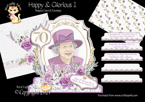 Happy & Glorious 1 Shaped 6x6 Card & Envelope Kit