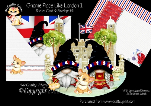 Gnome Place Like London 1 Rocker Card Mini Kit