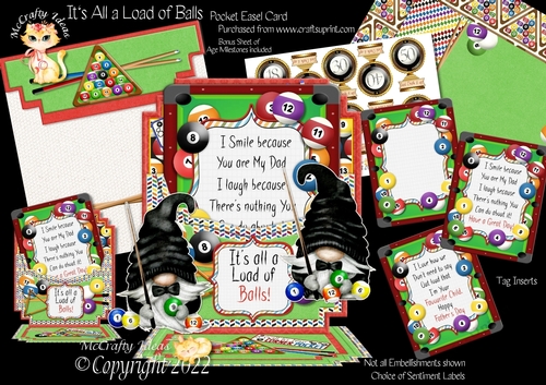 Its All a Load of Balls! Pocket Easel Card