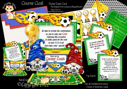 Gnome Goal! Pocket Easel Card