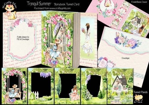 Tranquil Summer Storybook Pop Up Tunnel Card & Envelope Kit