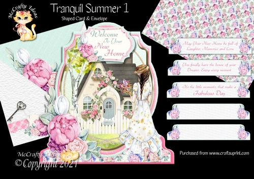 Tranquil Summer 1  Shaped 6x6 Card & Envelope Kit