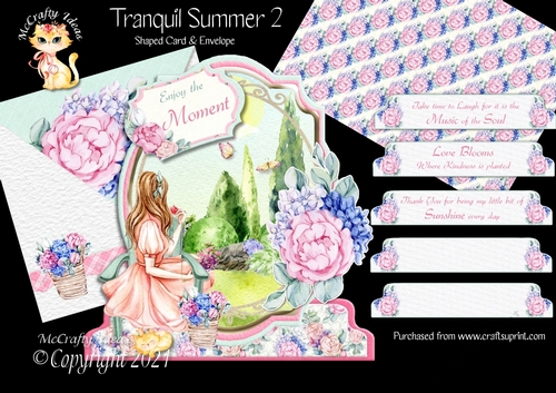 Tranquil Summer 2 Shaped 6x6 Card & Envelope Kit