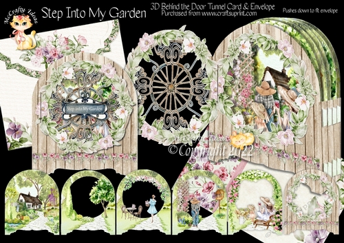 Step Into My Garden Behind the Door Tunnel Card