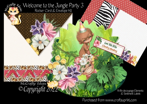 Welcome to the Jungle Party 3 Rocker Card Mini Kit