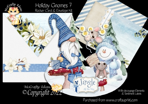 Holiday Gnomes 7 Rocker Card Mini Kit