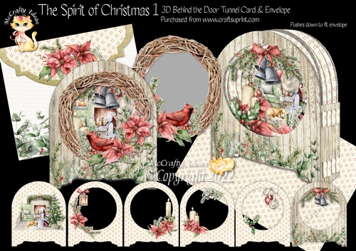 The Spirit of Christmas 1 Behind the Door Tunnel Card