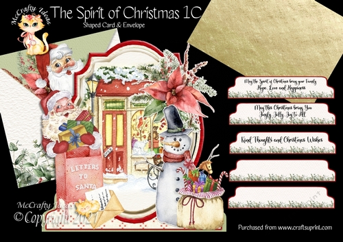 The Spirit of Christmas 1C Shaped 6x6 Card & Envelope Kit