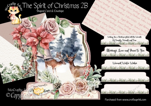 The Spirit of Christmas 2B Shaped 6x6 Card & Envelope Kit