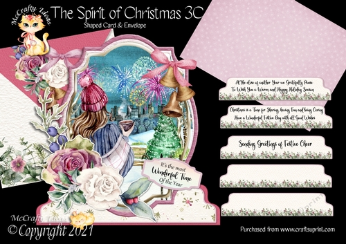 The Spirit of Christmas 3C Shaped 6x6 Card & Envelope Kit