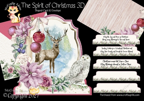 The Spirit of Christmas 3D Shaped 6x6 Card & Envelope Kit