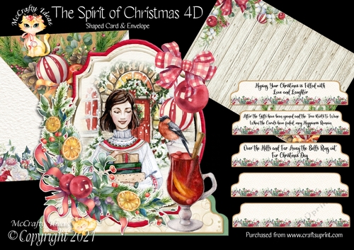 The Spirit of Christmas 4D Shaped 6x6 Card & Envelope Kit