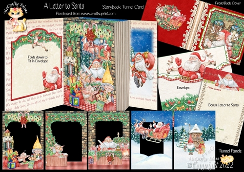 A Letter to Santa   Storybook Pop Up Tunnel Card & Envelope Kit