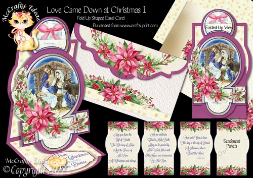 Love Came Down at Christmas 1 Fold Up Easel Card Kit