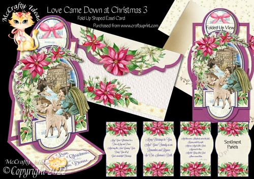 Love Came Down at Christmas 3 Fold Up Easel Card Kit