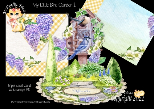 My Little Bird Garden 1 Triple Easel Card Kit