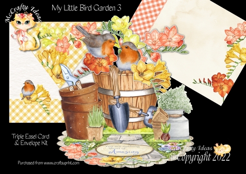 My Little Bird Garden 3 Triple Easel Card Kit