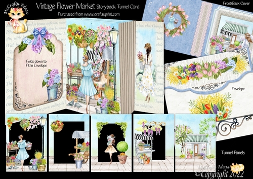 Vintage Market  Storybook Pop Up Tunnel Card & Envelope Kit