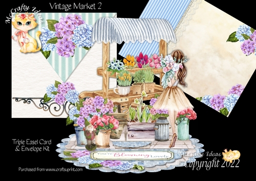 Vintage Flower Market 2 Triple Easel Card Kit