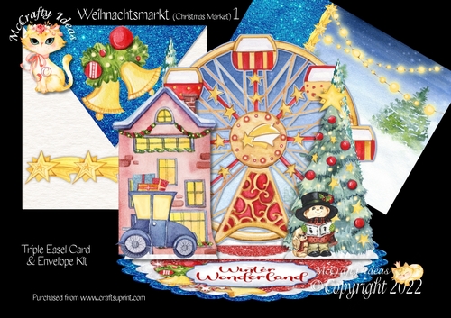 Weihnachtsmarkt (Christmas Market) 1 Triple Easel Card Kit